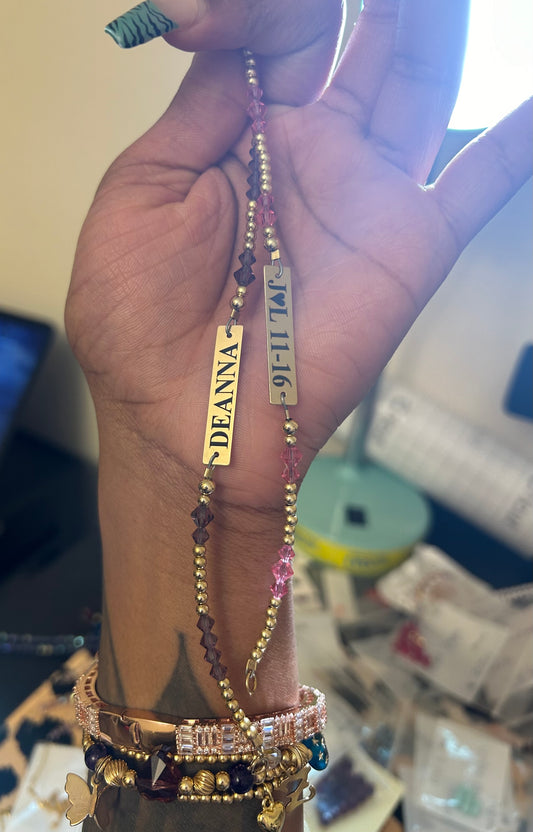 Plain Engraved Bar Bracelet