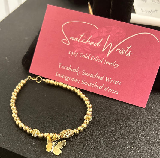 Butterfly charm bracelet