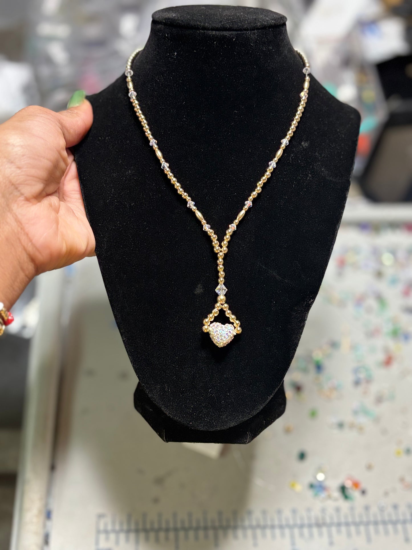 Rosary Heart Necklace