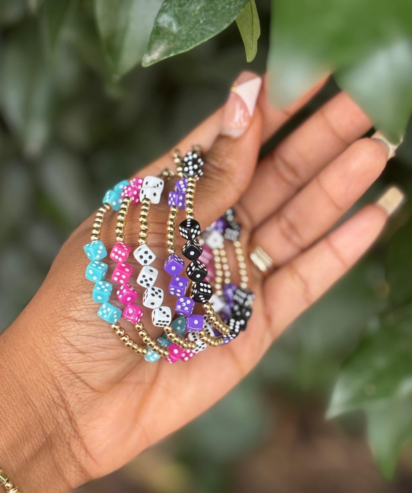 5 Stack Dice Bracelet Set