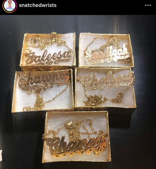 Gold plated Nameplate