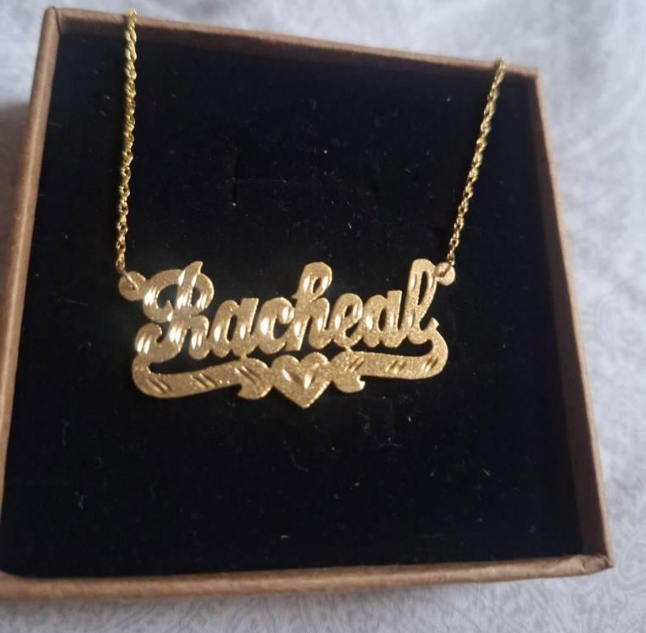 Sandcut Single Plated Nameplate