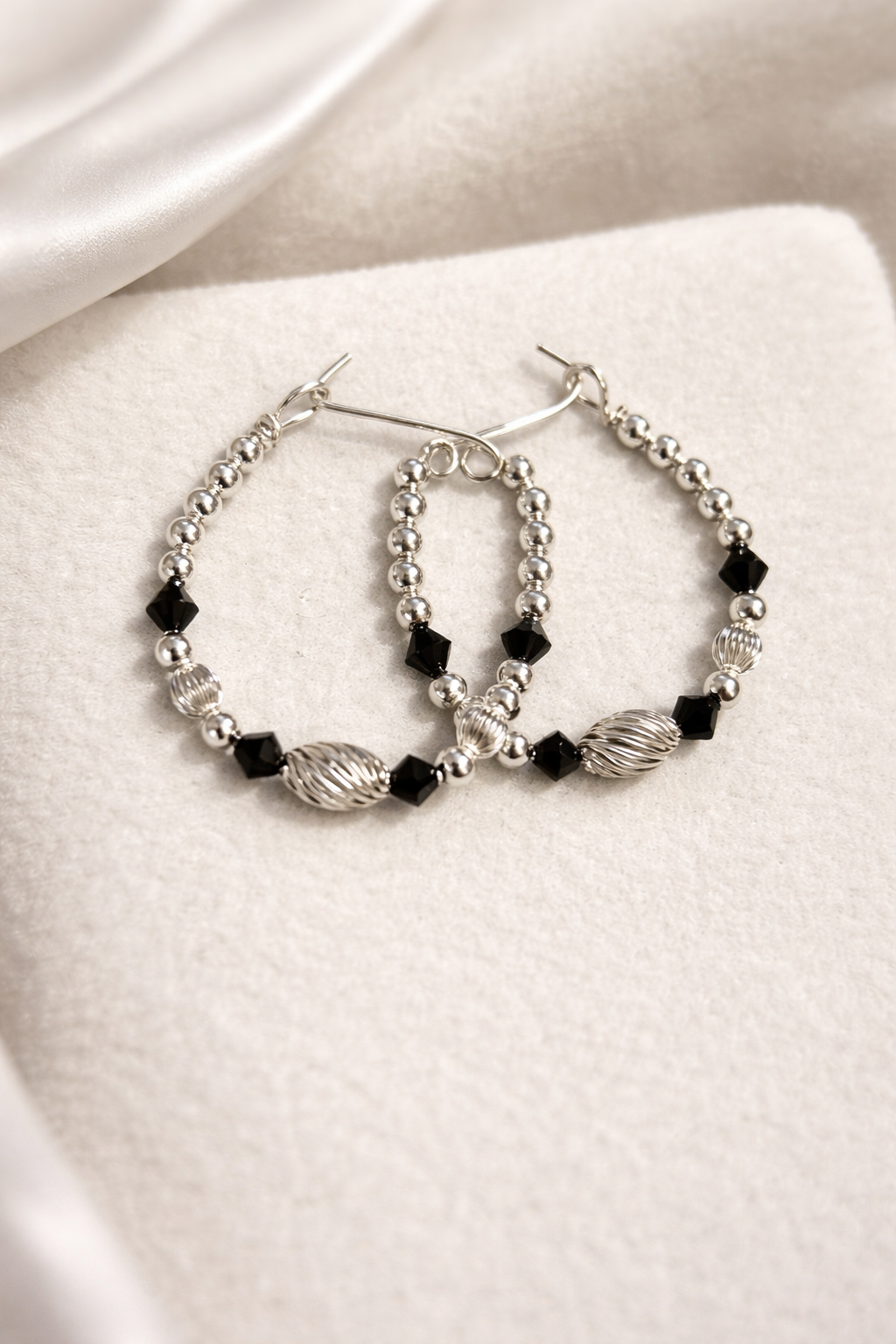 Personalized Crystal Hoop Earrings