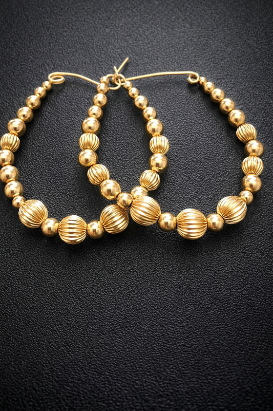 Gold Ball Hoops