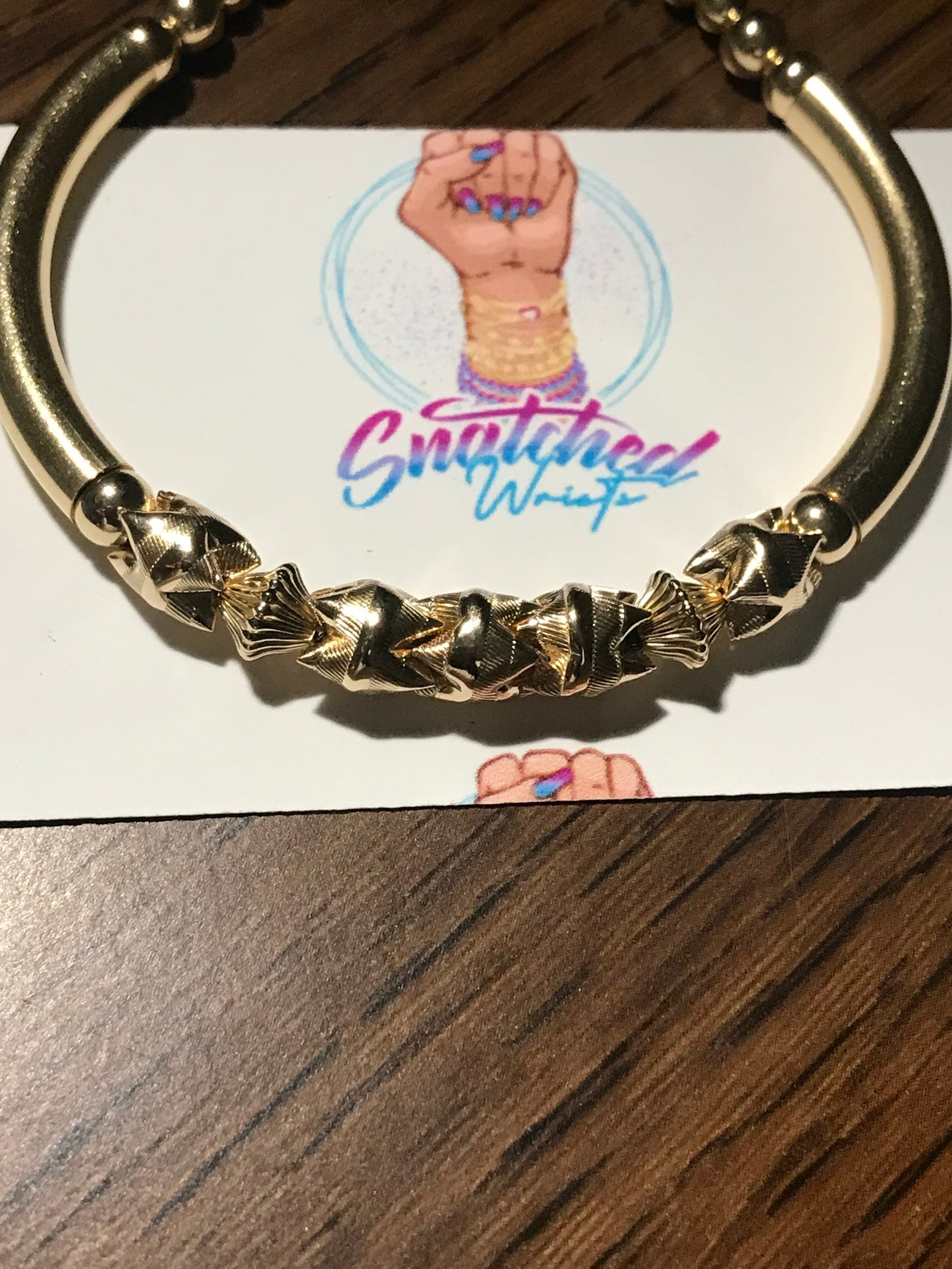 Interlock Gold Bangle