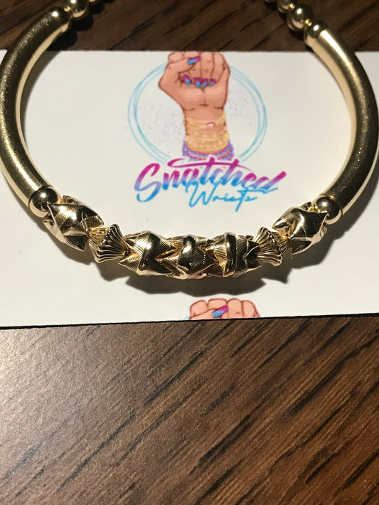 Interlock Gold Bangle