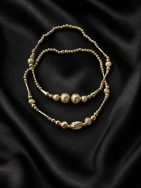 Gold Anklet Pair