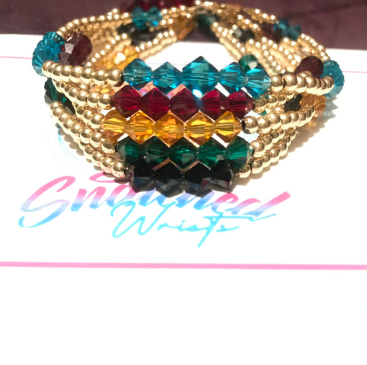 Freedom 5 Stack Crystal Bracelet Set