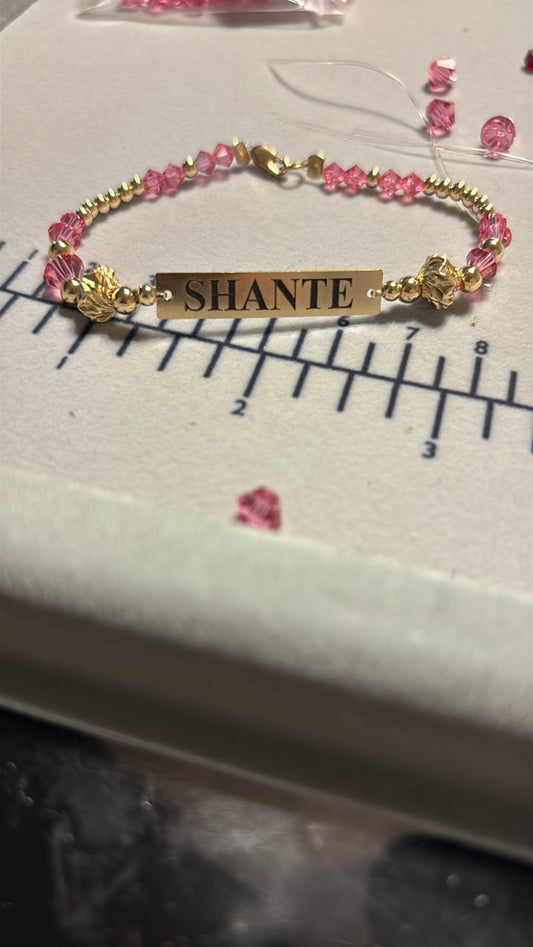 Engraved Bar Fancy Bracelet